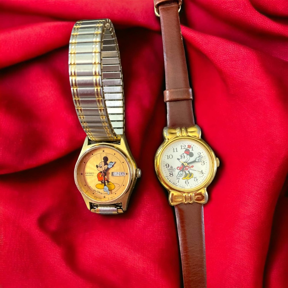 Mickey Mouse and Mini mouse watches ladies small